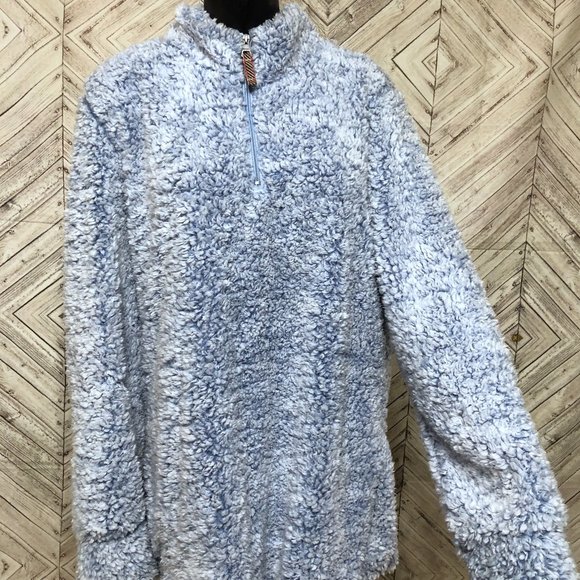 furry half zip pullover